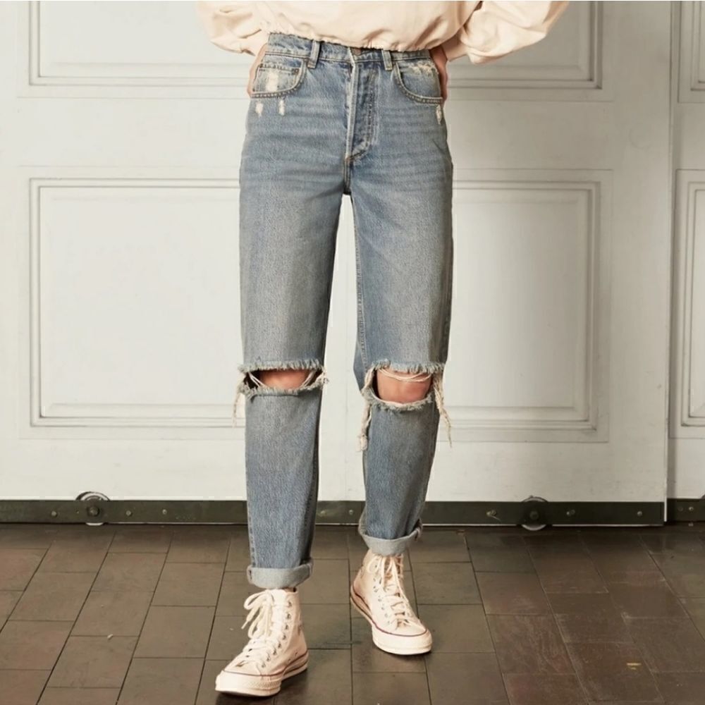Boyish The Toby High Waisted Tapered Jeans in Great Dictator Size 27 NWT